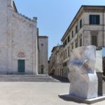 Helidon Xhixha, "Symbiosis", Mirror Polished Stainless Steel and Marble Statuario dell"Altissimo, Pietrasanta, June 2016